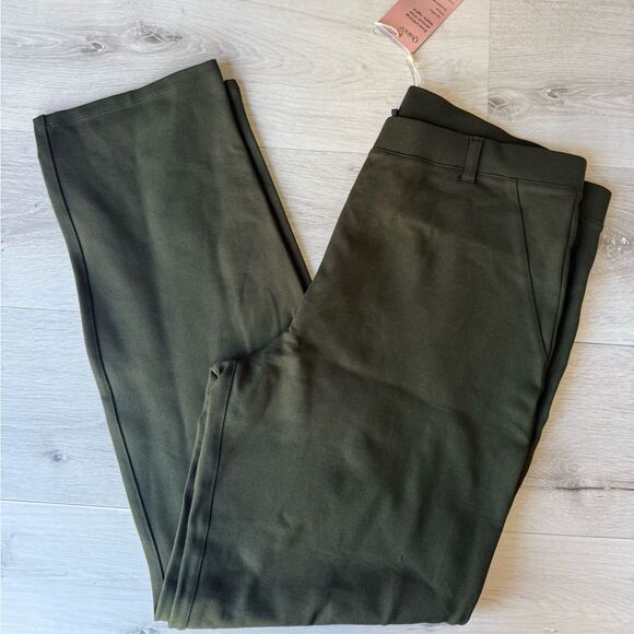 Quince Ultra-Stretch Ponte Straight Leg 4-Pocket Pants size XL green nwt - Picture 7 of 9